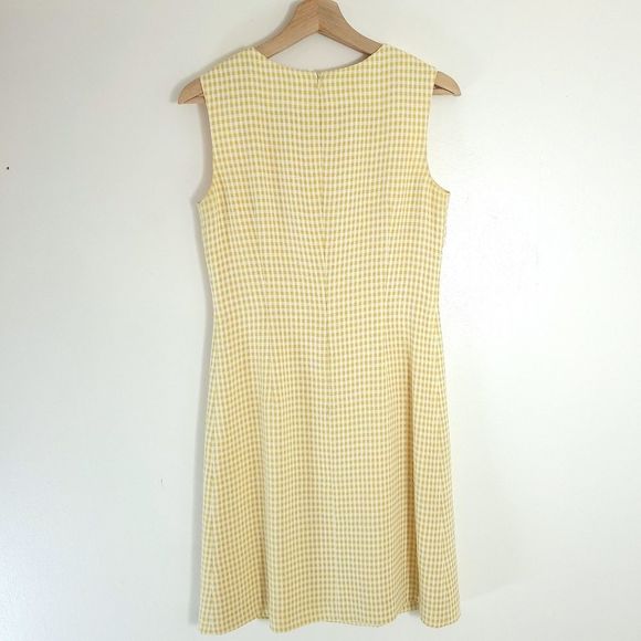 🖤Host Pick🖤 -Vintage Retro Yellow Gingham 2 Piece Dress & Jacket Set - Picture 7 of 16